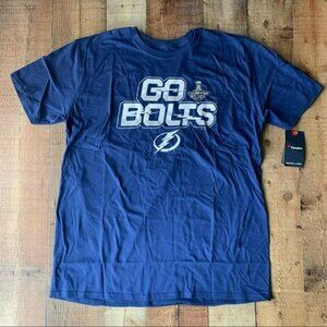 Fanatics NHL men’s size xl go bolts short sleeve tee tshirt in blue
